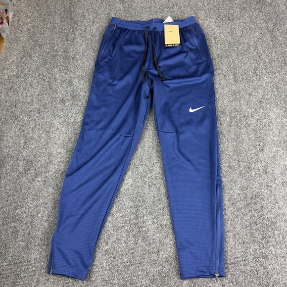 Nike Stride Dri-Fit Knit Running Pants Men's Size Small Blue Void HV4546-492 NWT
